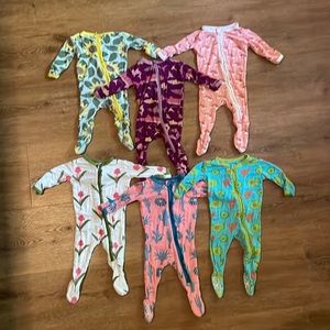 Kickee Pants 0-3 month pajama bundle
